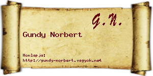 Gundy Norbert névjegykártya